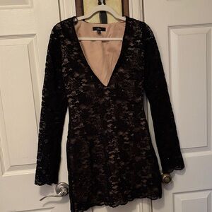 Lulu's Black Lace Dress